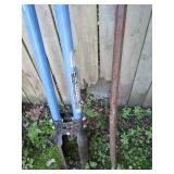 Yard Tools: Post Hole Digger, Pry Bar