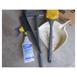 Dust Pan, Scraper, Spray Bottle