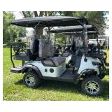 SDLANCH Electric Golf Cart, 4 Person (SDLC80) - White  **cracked windshield