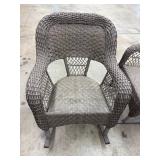 Wicker Patio Rocking Chairs (Lot of 2)