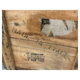 VTG Wooden Storage Crate With Contents 3 Ft X 19 in