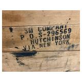 VTG Wooden Storage Crate With Contents 3 Ft X 19 in