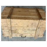 VTG Wooden Storage Crate With Contents 3 Ft X 19 in