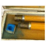 2 Pool Cue Sticks in Cases - Includes 1 Crest Cue Set in Case