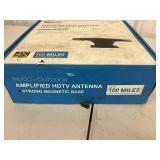 HDTV Antenna - Tuxtronic DT8100 Black Indoor/Outdoor Amplified in Orig Box