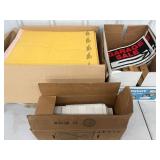 Garage Sale Signs & Stakes Mixed Lot w Large Mailing Envelopes and Stickers