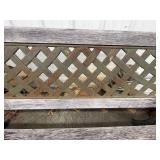 Garden Bench - Wrought Iron Wood Slat 49" W