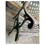 Garden Bench - Wrought Iron Wood Slat 49" W