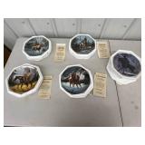 Collector Plates - Hamilton Collection Chuck Ren Mystic Warriors (Lot of 5) w COAs