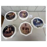 Horse Collector Plates - Franklin Mint Western Heritage Museum (Lot of 5)