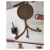 Vintage Kitchen Utensil Set - Bromwell Measuring Sifters & Wooden Rack