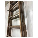 Wooden Library Ladder - Folding Step Ladder
