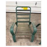 Patio Chairs - Green Metal (Lot of 2)