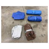 Tarps - Assorted Blue, White & Brown