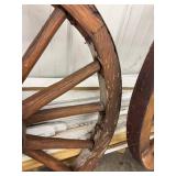 Wagon Wheels - Vintage Wooden Pair