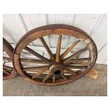 Wagon Wheels - Vintage Wooden Pair