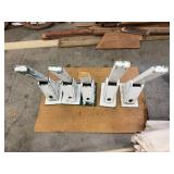 Wooden Bird Houses Painted White & Green (Lot of 5)
