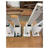 Wooden Bird Houses Painted White & Green (Lot of 5)