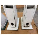 Wooden Bird Houses Painted White & Green (Lot of 5)