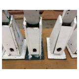 Wooden Bird Houses Painted White & Green (Lot of 5)