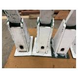Wooden Bird Houses Painted White & Green (Lot of 5)
