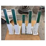 Wooden Bird Houses Painted White & Green (Lot of 5)