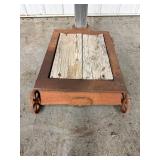 Vintage Hanging Scale - Cast Iron Wood Industrial Scale