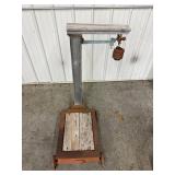 Vintage Hanging Scale - Cast Iron Wood Industrial Scale