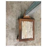 Vintage Hanging Scale - Cast Iron Wood Industrial Scale
