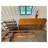 2 Folding Banquet Tables & Metal Rack