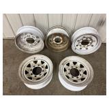 Steel Wheels 16 Inch White (Lot of 5)
