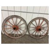 Antique Wagon Wheels (Lot of 2)