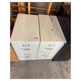 2 File Cabinets (one w key) & 1 Black Storage/File Cabinet Mixed Lot (Lot of 3)