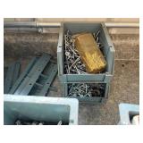 Assorted Hardware Mixed Lot in Storage Tote