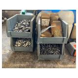 Assorted Hardware Mixed Lot in Storage Tote
