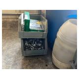 Assorted Hardware Mixed Lot in Storage Tote