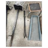 Fireplace Poker, Step Stool, Decorative Barn Star Iron Hose Holders & Downspout Splash Block, Decorative Hollow Faux YardRock
