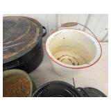 Metal Planters & Buckets Mixed Lot