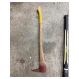 Garden Tools Mixed Lot - Collins Axe, Pick Mattock & Pitchfork