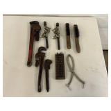 Pipe Wrenches, Clamps & Brushes Mixed Lot