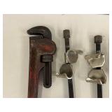 Pipe Wrenches, Clamps & Brushes Mixed Lot