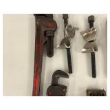 Pipe Wrenches, Clamps & Brushes Mixed Lot