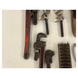 Pipe Wrenches, Clamps & Brushes Mixed Lot