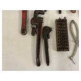 Pipe Wrenches, Clamps & Brushes Mixed Lot