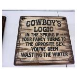 Cowboy Quote Wood Signs (Lot of 4)
