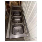 Commercial Triple Stainless Steel Sink - Eagle 413-1631