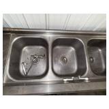 Commercial Triple Stainless Steel Sink - Eagle 413-1631