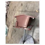 Bird Feeder - Pole Mount With Base & Mounting Block & Smaller Wooden Bird House