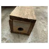 Bird Feeder - Pole Mount With Base & Mounting Block & Smaller Wooden Bird House