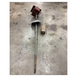 Bird Feeder - Pole Mount With Base & Mounting Block & Smaller Wooden Bird House